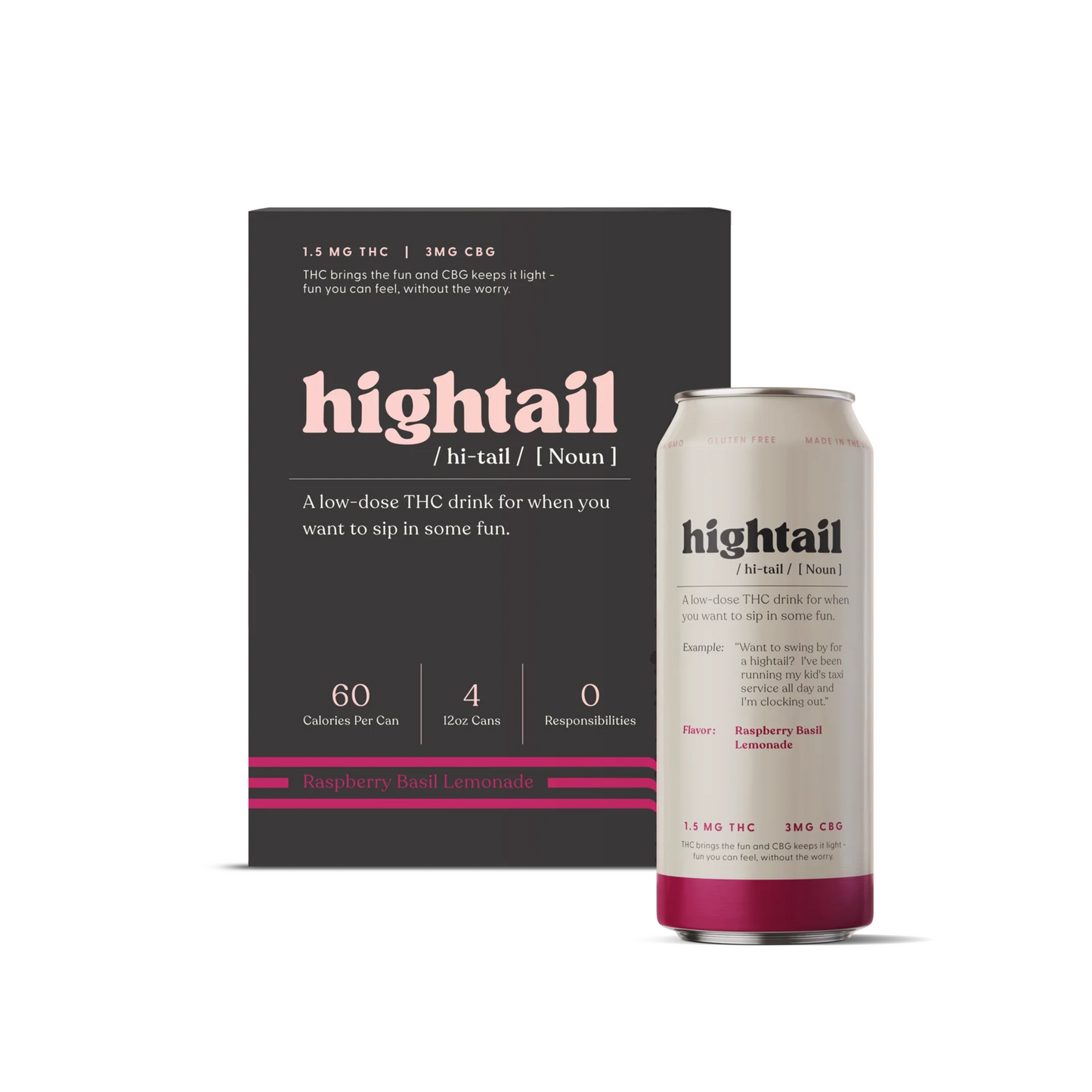 Hightail | 1.5mg Raspberry Basil Lemonade 4pk