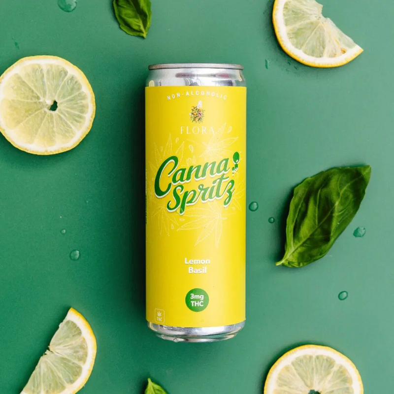 Flora Hemp Spirits Lemon Basil CannaSpritz