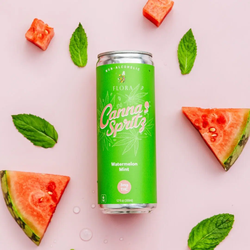 Flora Hemp Spirits Watermelon Mint CannaSpritz