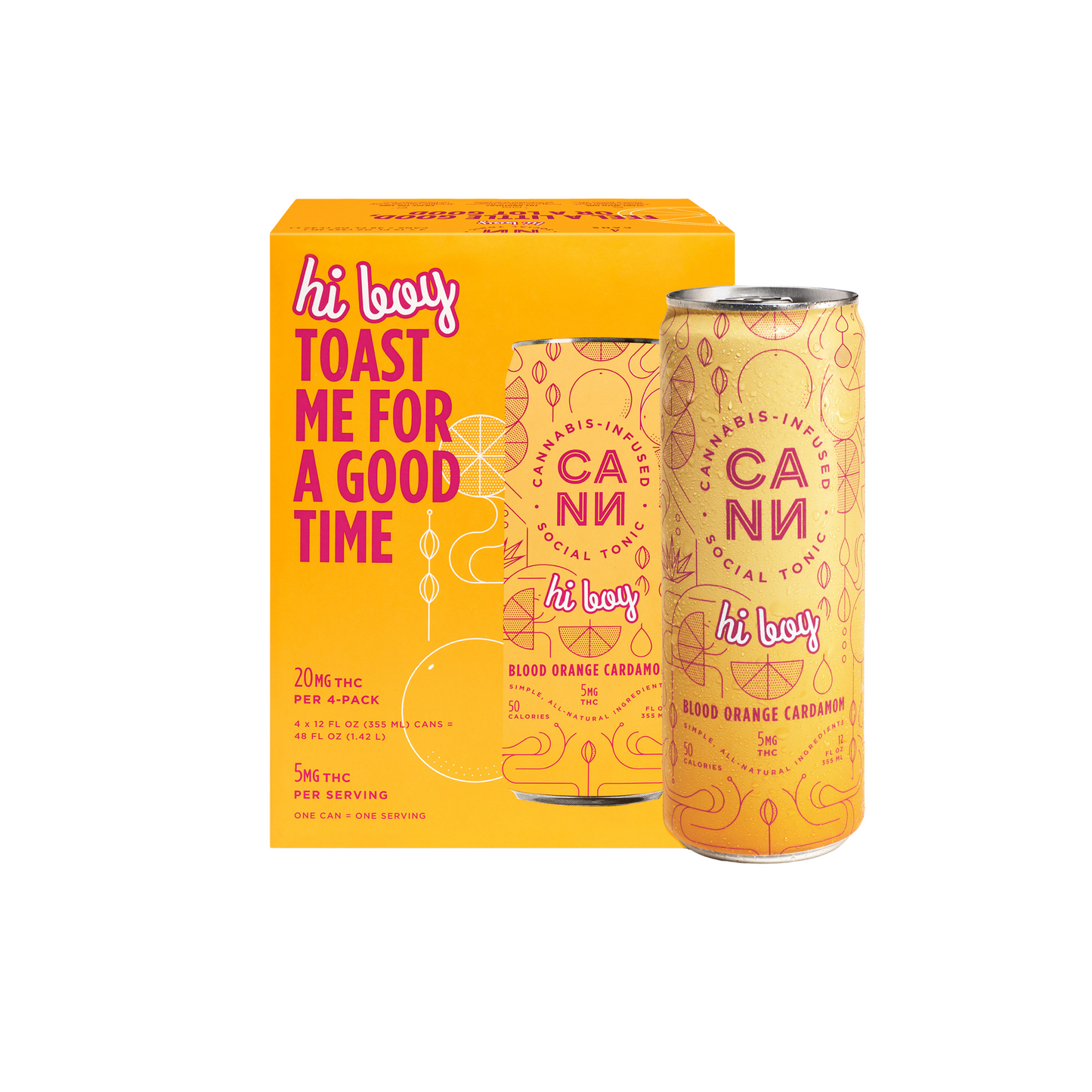 CANN Hi Boy | 5mg Blood Orange Cardamom 4pk