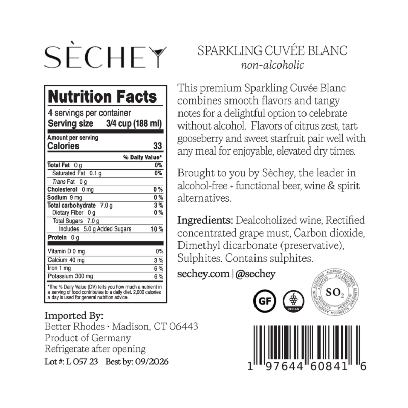 Sèchey Non Alcoholic Sparkling Cuvée Blanc